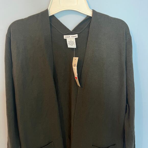 Sweet Romeo NWT Simple Open Drape Long Cardigan Size Small - Picture 6 of 12